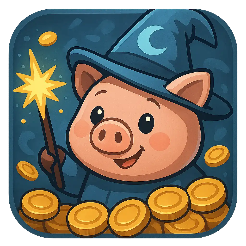 Piggy Prizes Wand of Riches slot game cover art